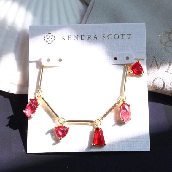 Kendra Scott Jewelry - Kendra Scott Blair Jewel Strand Necklace Ruby Mix Gold